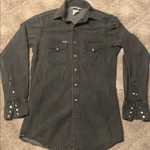 Women’s Carhartt button denim Charcoal work-shirt